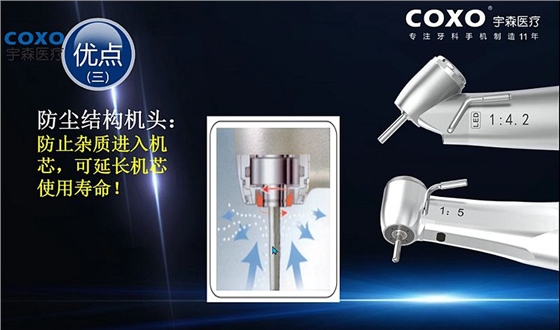 宇森牙科手機(jī)新品推介會(huì)，無(wú)菌拔牙手機(jī)、1:4.2增速反角光纖手機(jī)c7-3s。 科貿(mào)嘉友熱線17791999852
